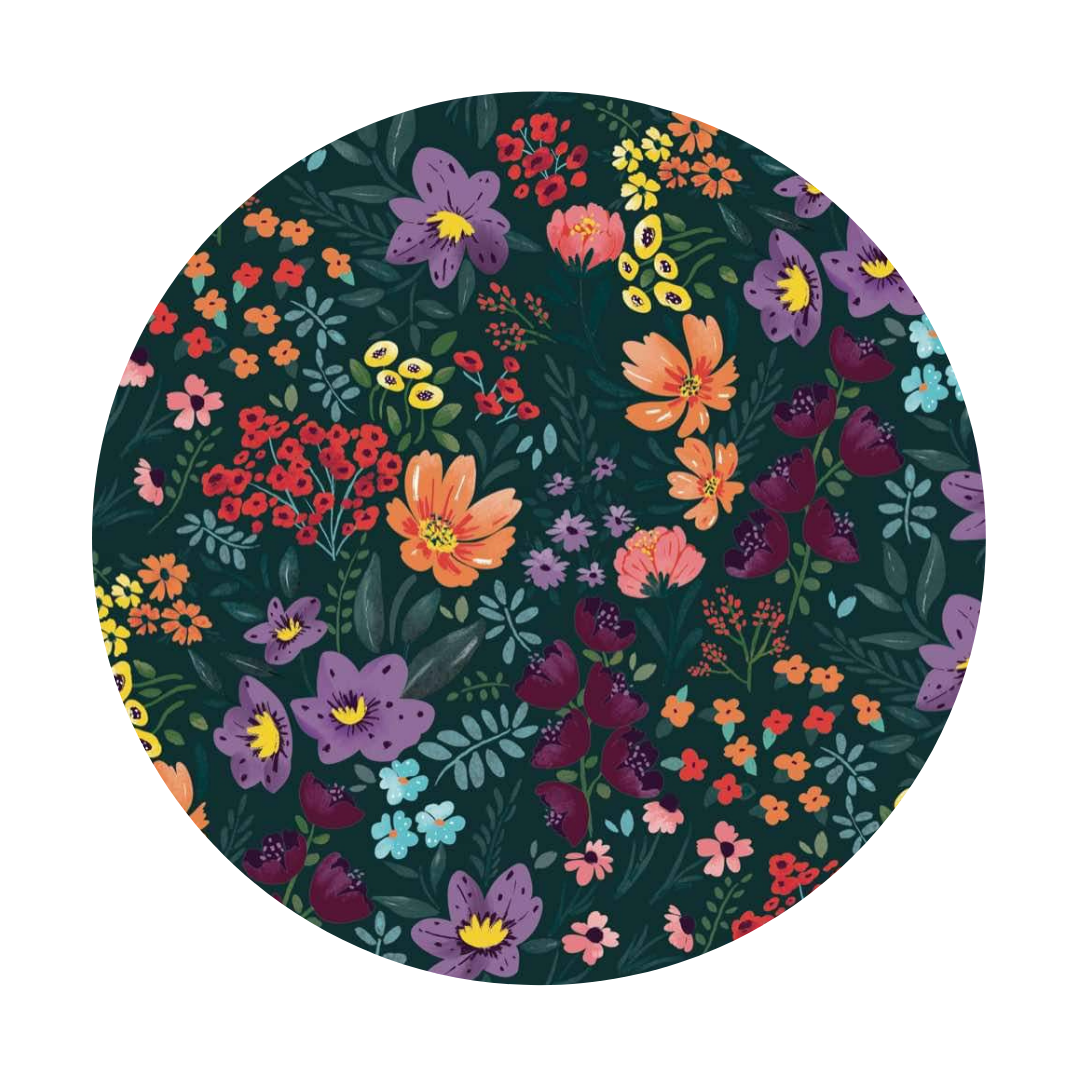 Midnight Floral Bamboo Mom Joggers