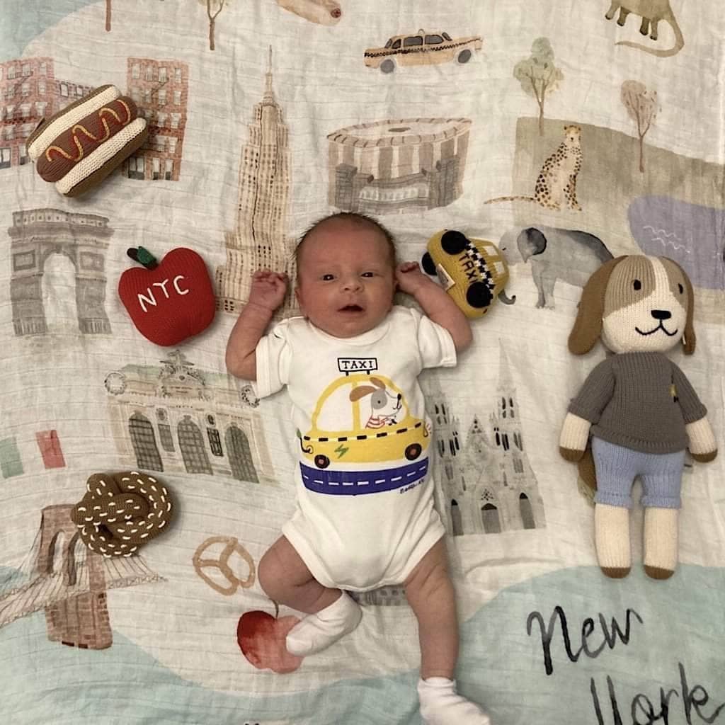Organic Taxi Baby One Piece (Handmade): White / 12-18 Months
