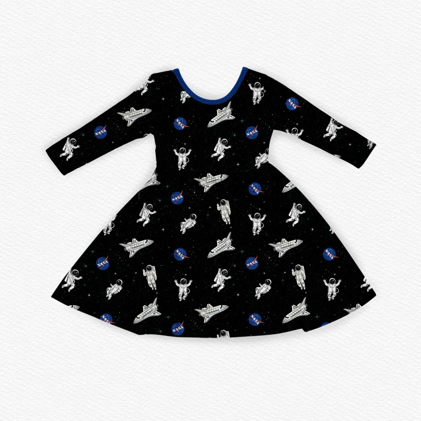 PRE-ORDER: NASA Twirl Dress Long Sleeve
