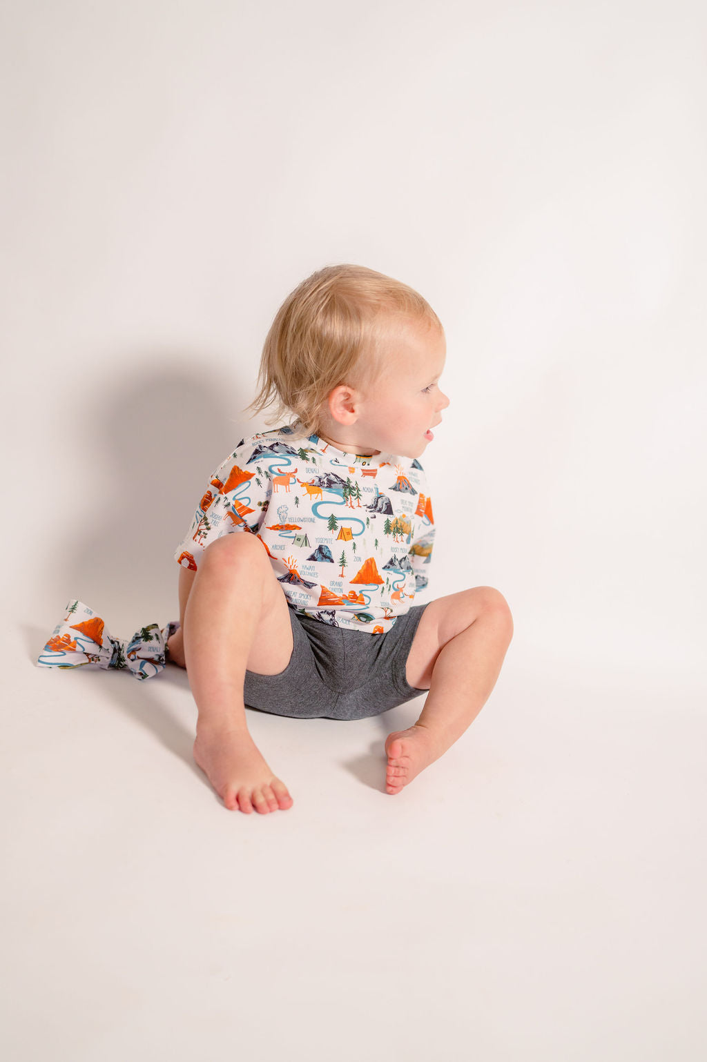 National Parks 3-Piece Bamboo Biker Set with Matching Graphic Tee