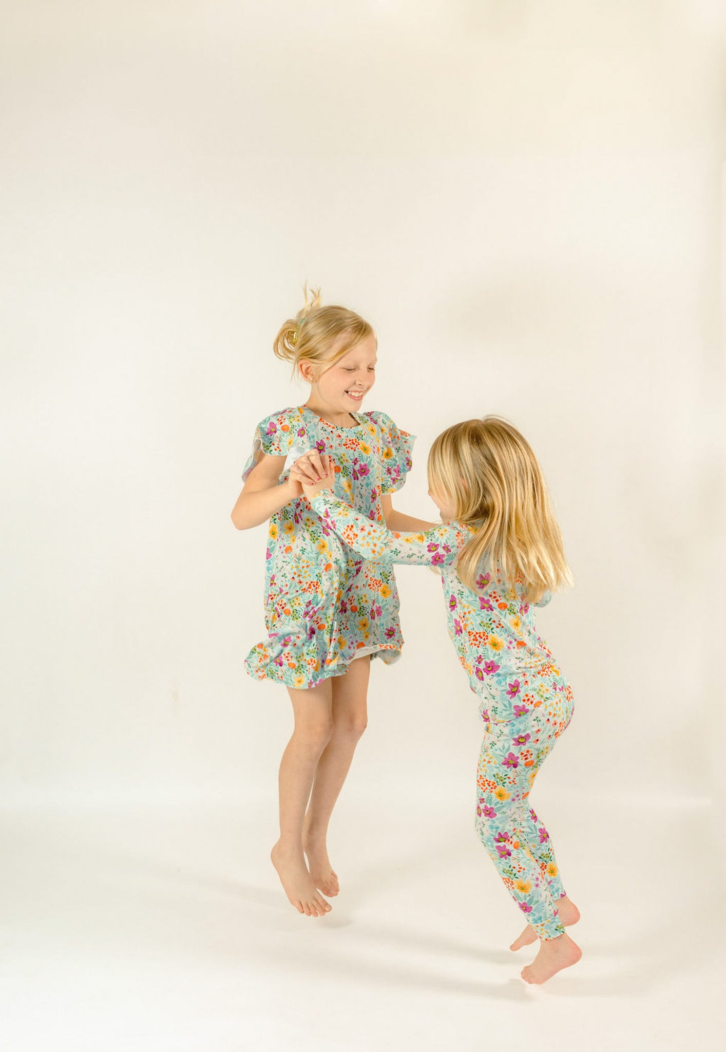 Garden Daydream Ribbed Bamboo Slouchy Twirl Dress with Pockets