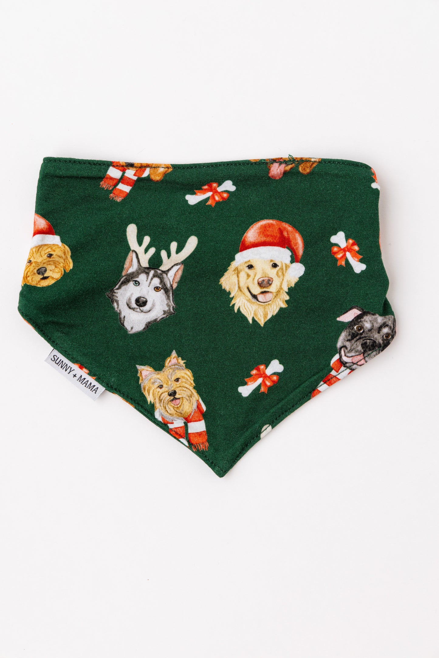 Christmas Puppy Dogs Bamboo Bandana