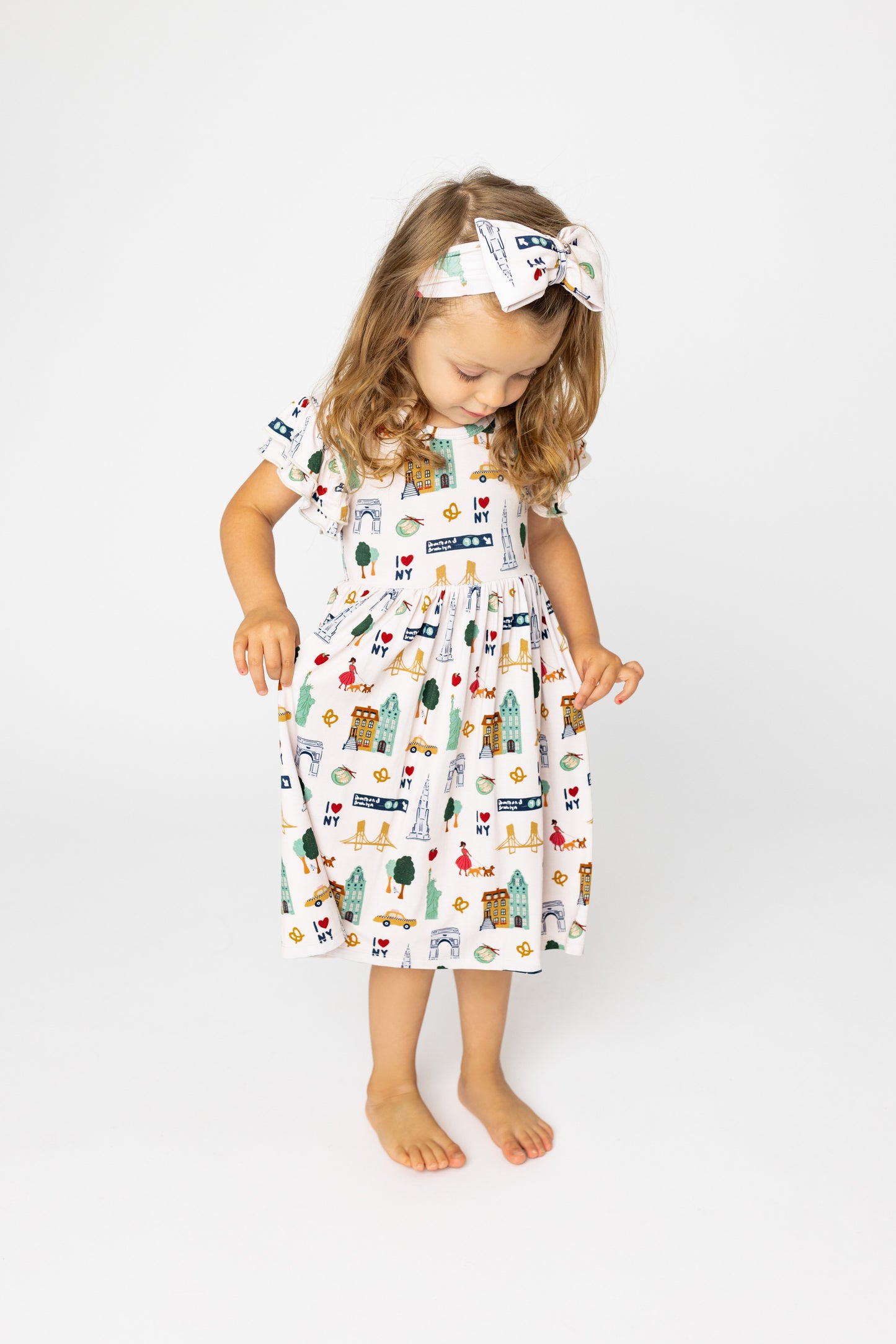 New York City Baby Bamboo Girl's Mid-Length Bamboo Twirl Dress