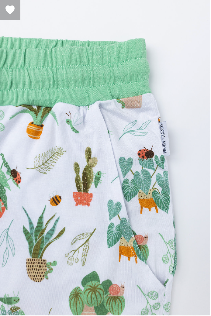 Houseplant Galore Mom Joggers in Snow