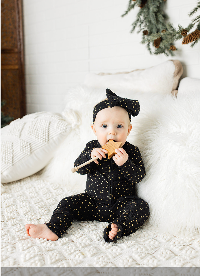 Onyx Sparkle Hair Bow