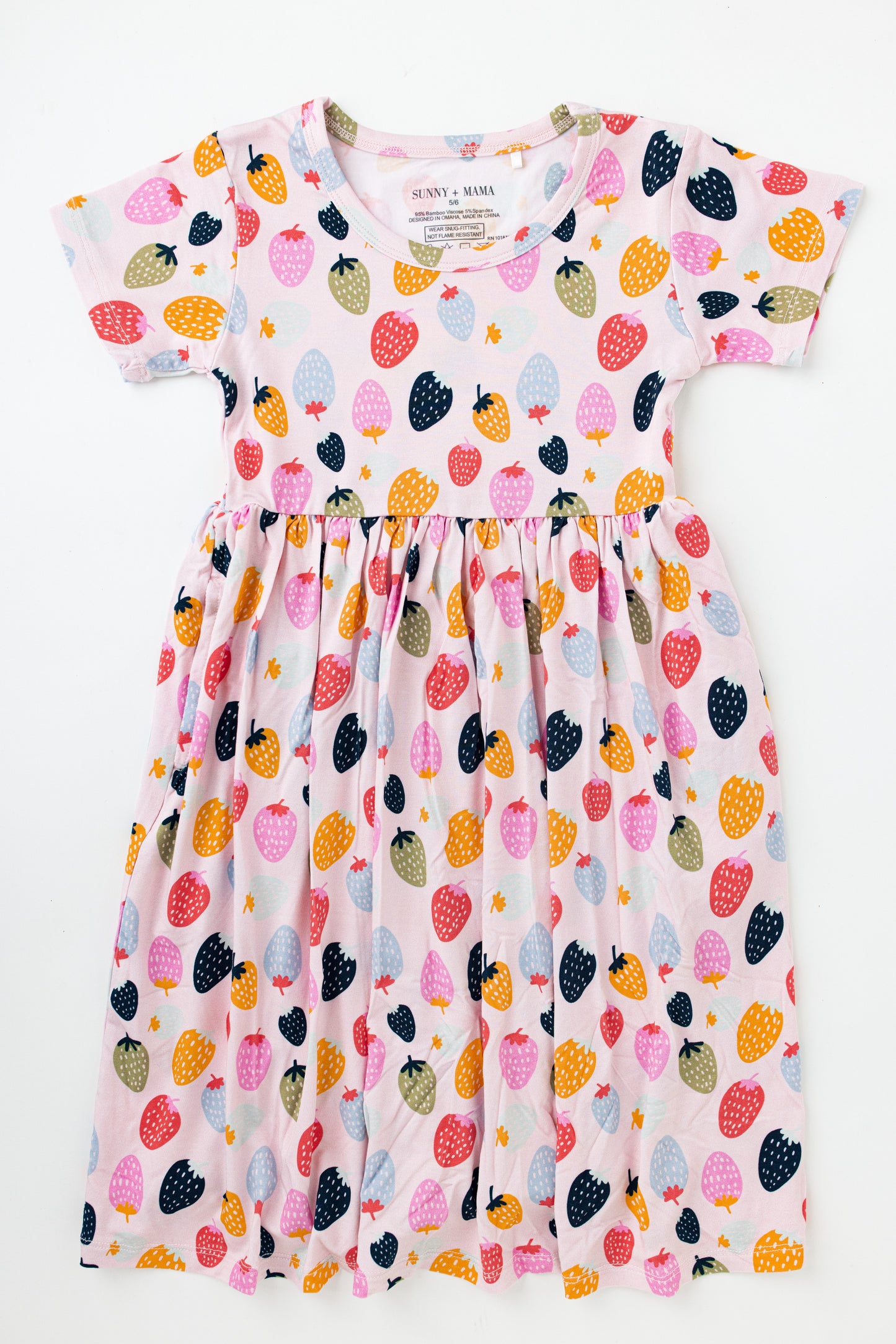 Strawberry Solstice Bamboo Twirl Dress