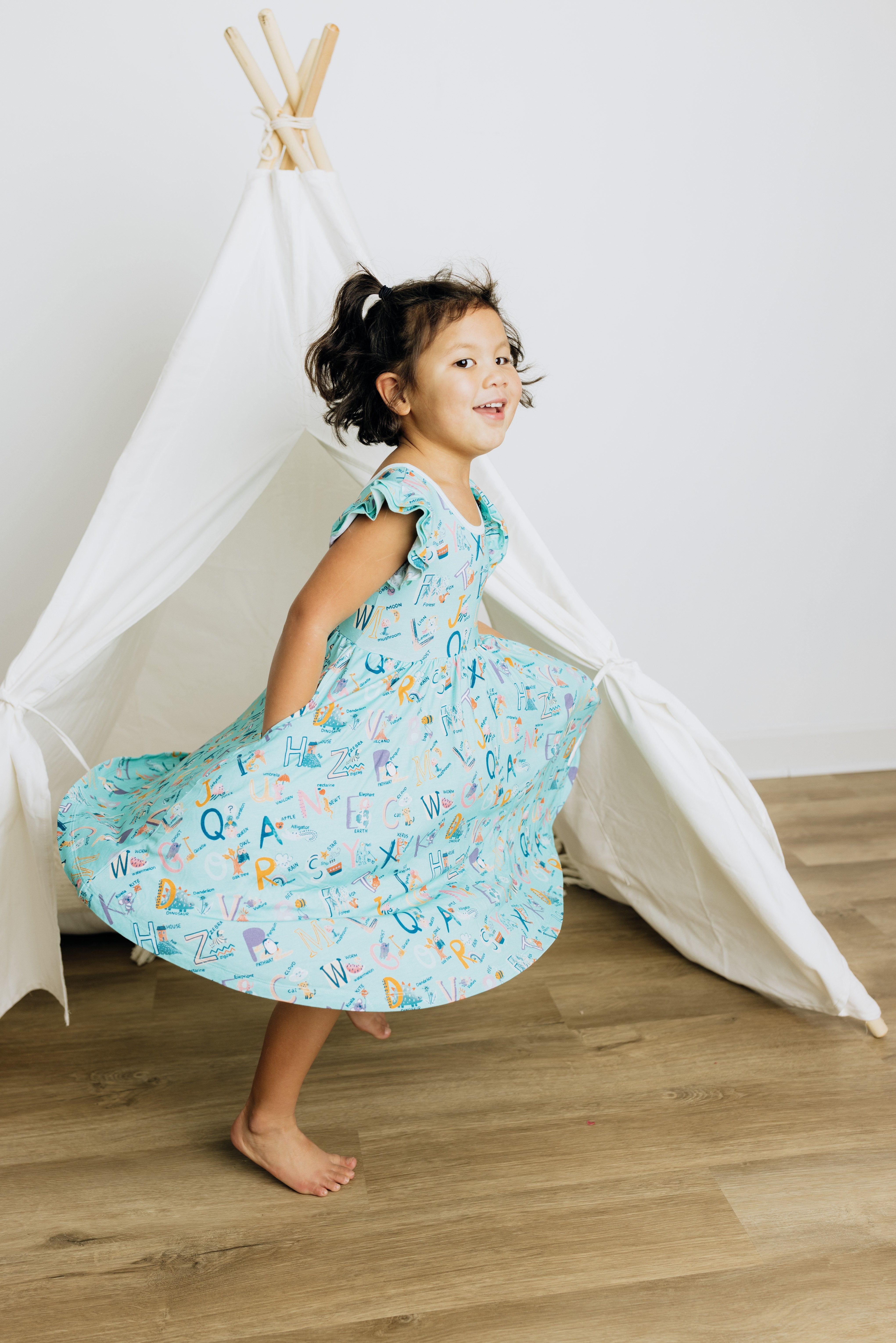 blue plisse maxi dress Posh Peanut Girl's Disney Frozen Elsa Twirl Dress in Blue, 7Y-8Y, Viscose from Bamboo main image 1