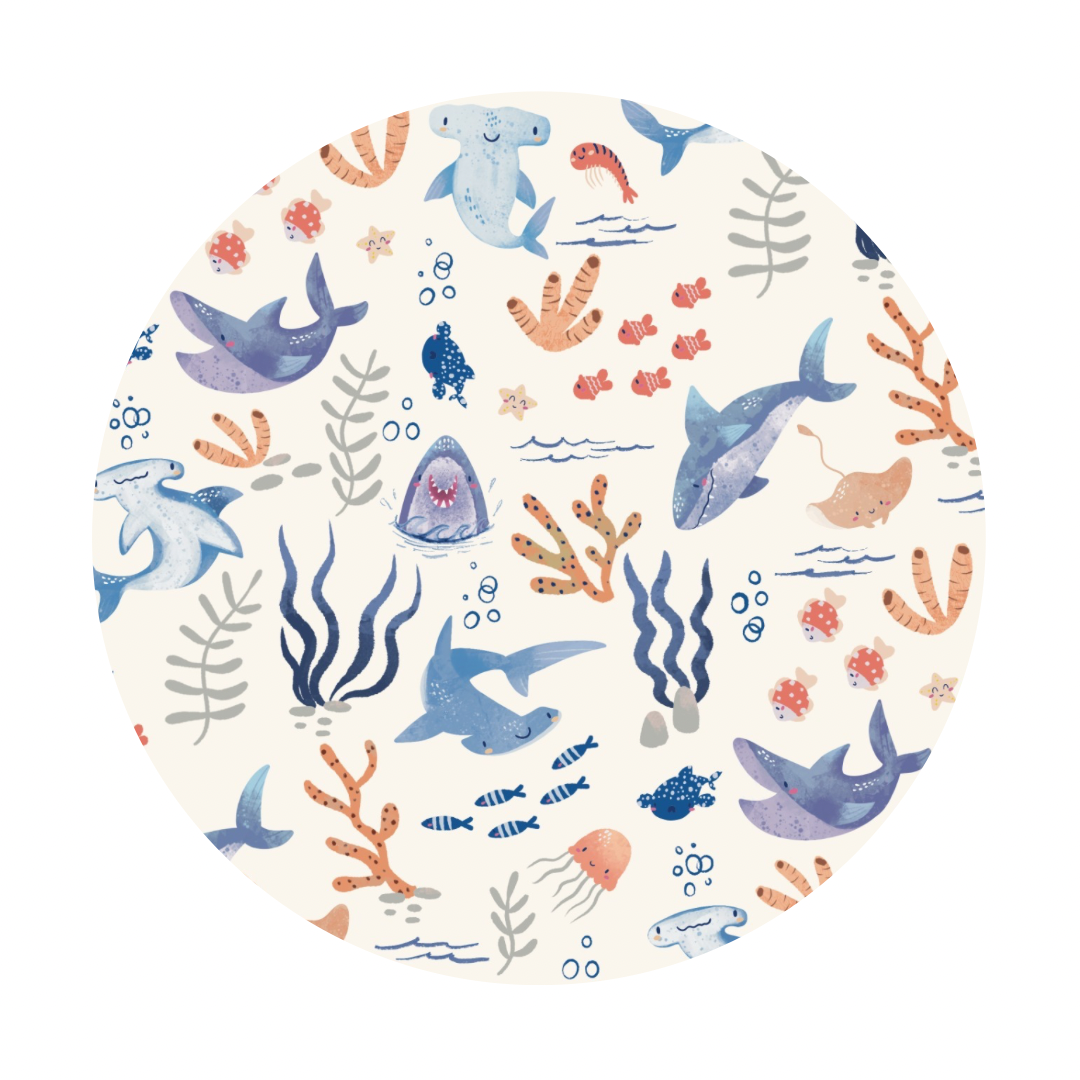Slumber Sharks Two-Piece Children's Bamboo Set