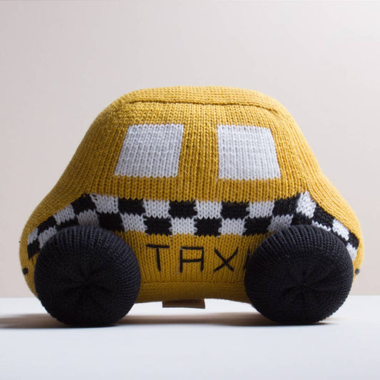 Estella Taxi Stuffed Toy - Medium, 8”l X 6"h X 5.5"w (Handma