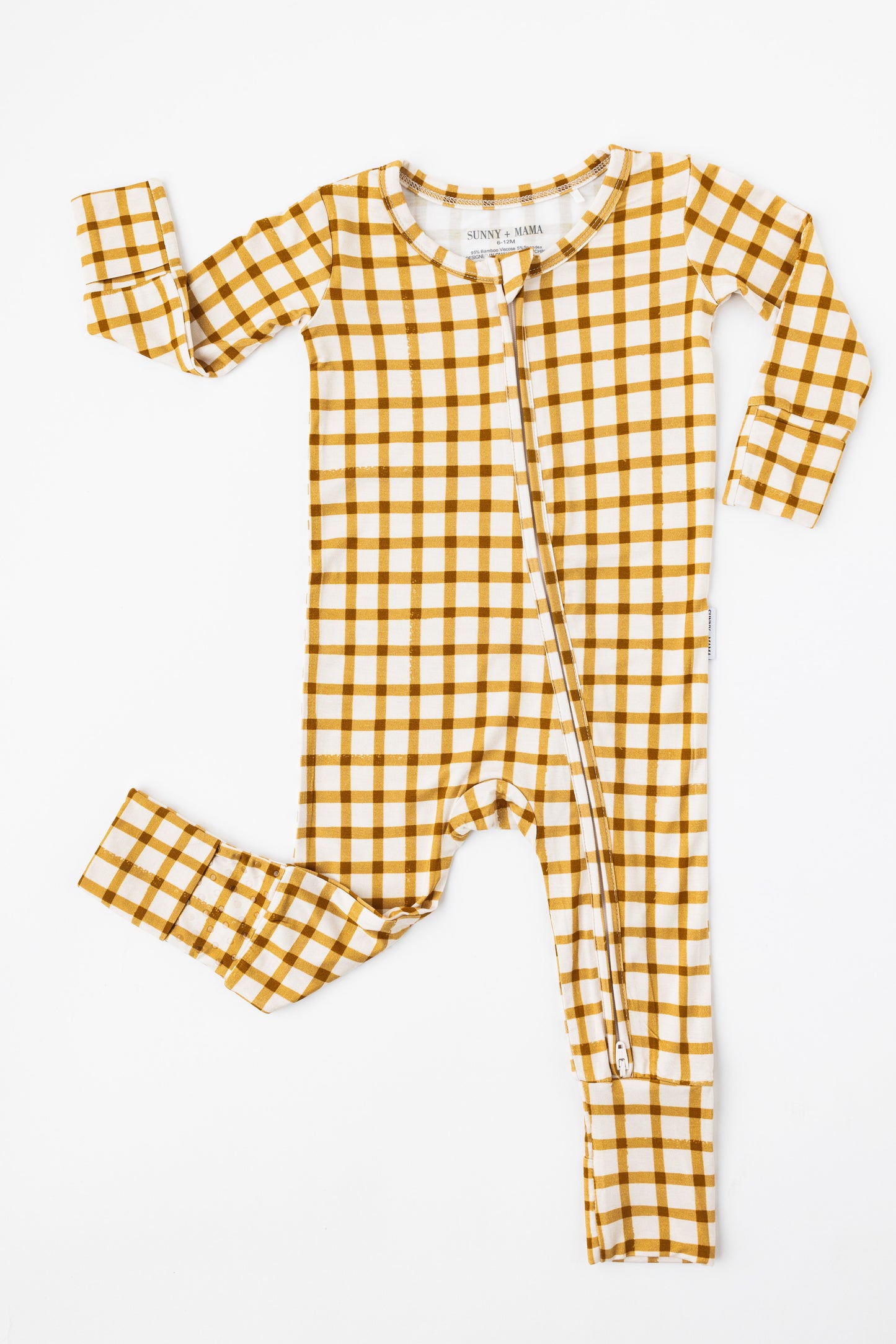 Caramel Gingham Bamboo Romper