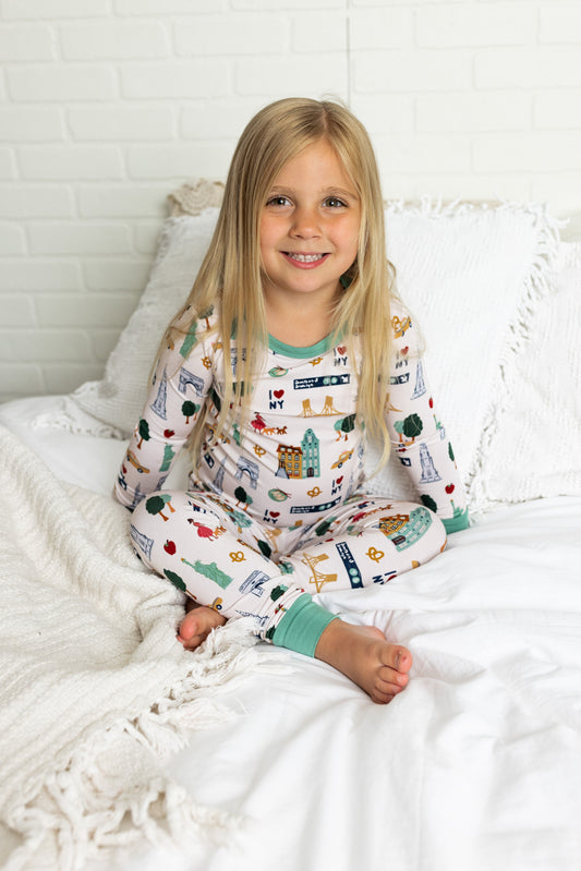 New York City Bamboo Children's Two-Piece Bamboo PJ Set