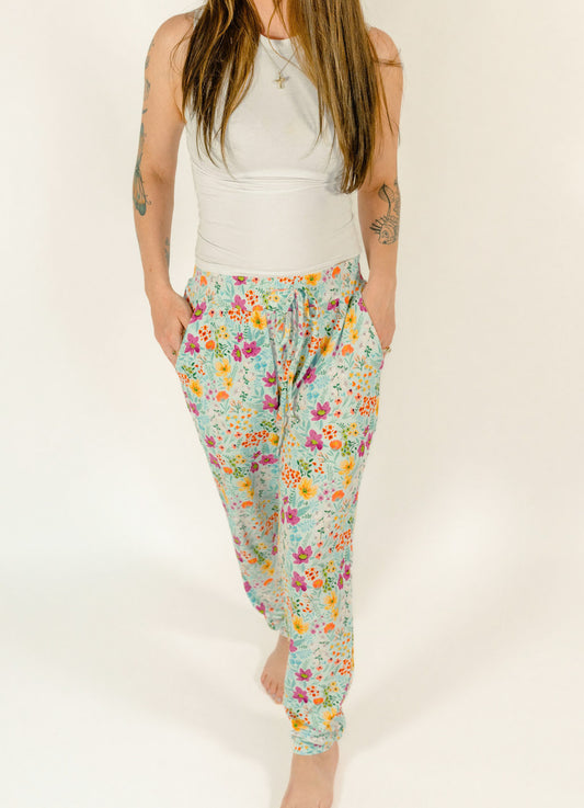 Garden Daydream Ribbed Bamboo Joggers