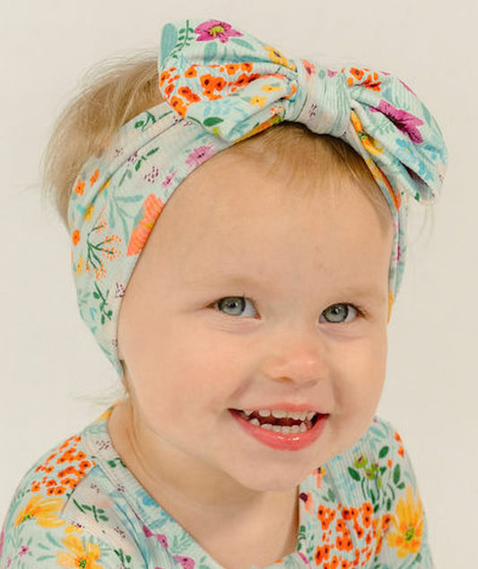 Garden Daydream Ribbed Bamboo Luxe Hair Bow