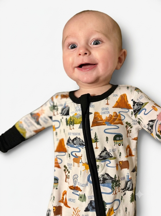 *REP SHOP* National Parks Bamboo Viscose 2-Way Zipper Romper