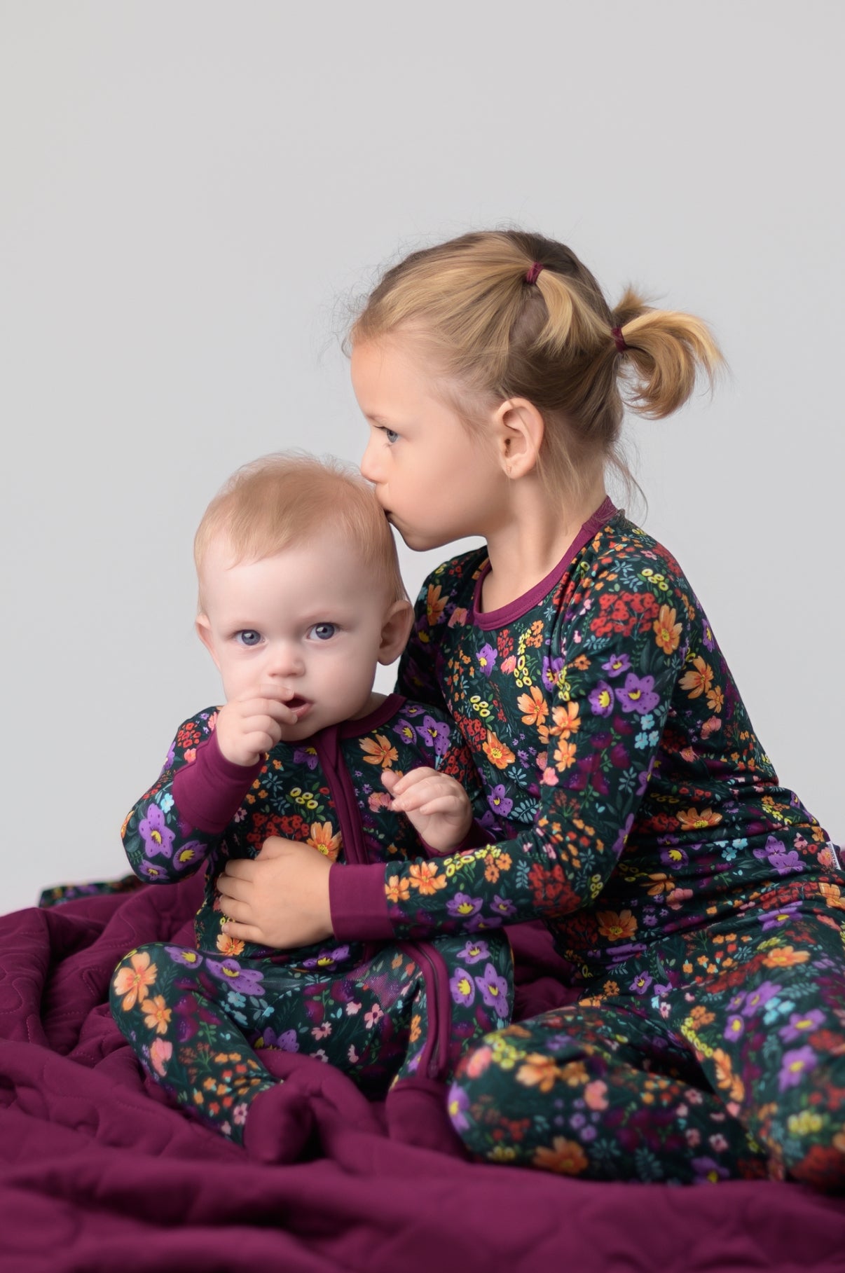 Midnight Floral Bamboo Viscose 2-Way Zipper Romper