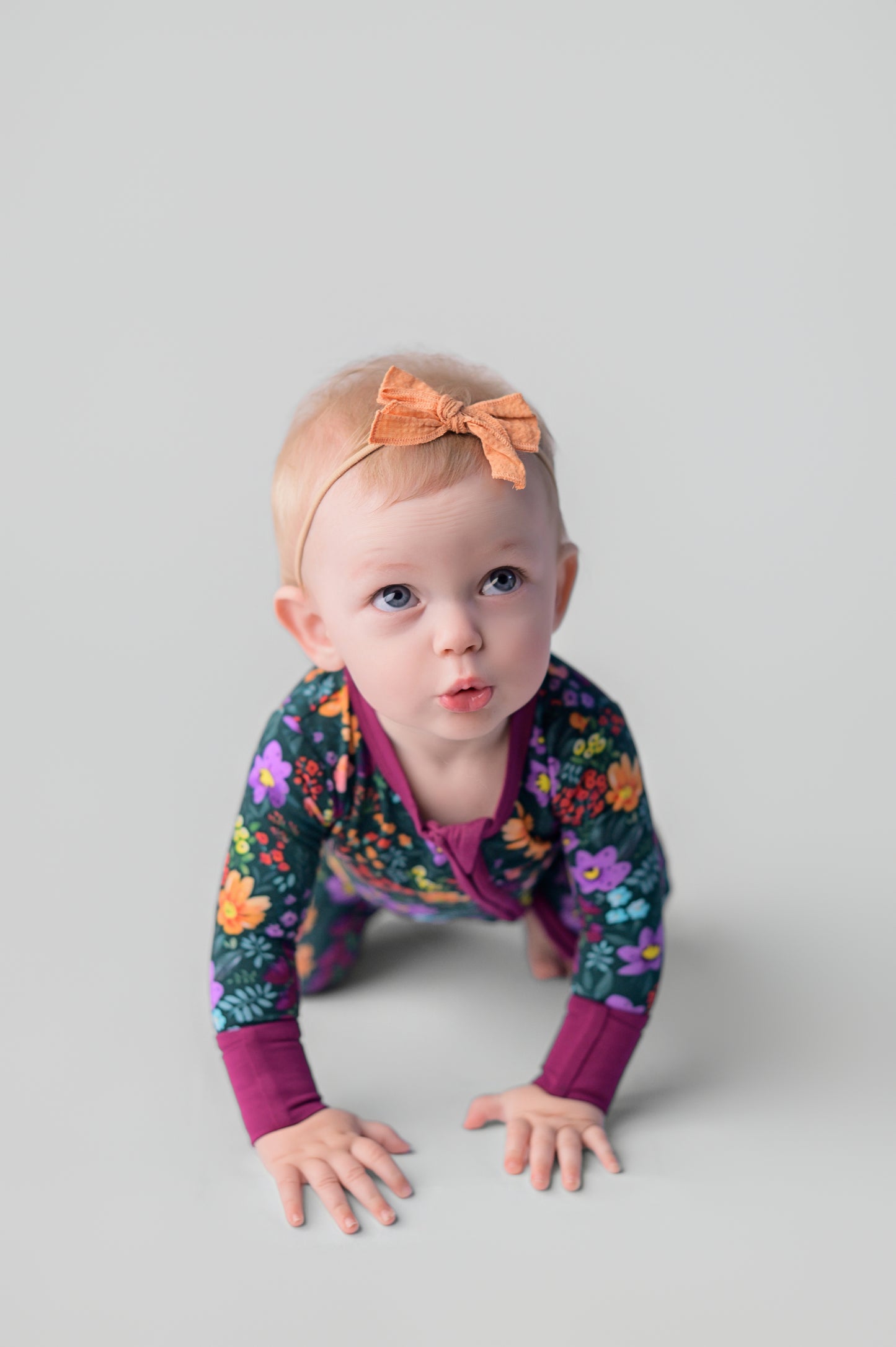 Midnight Floral Bamboo Viscose 2-Way Zipper Romper