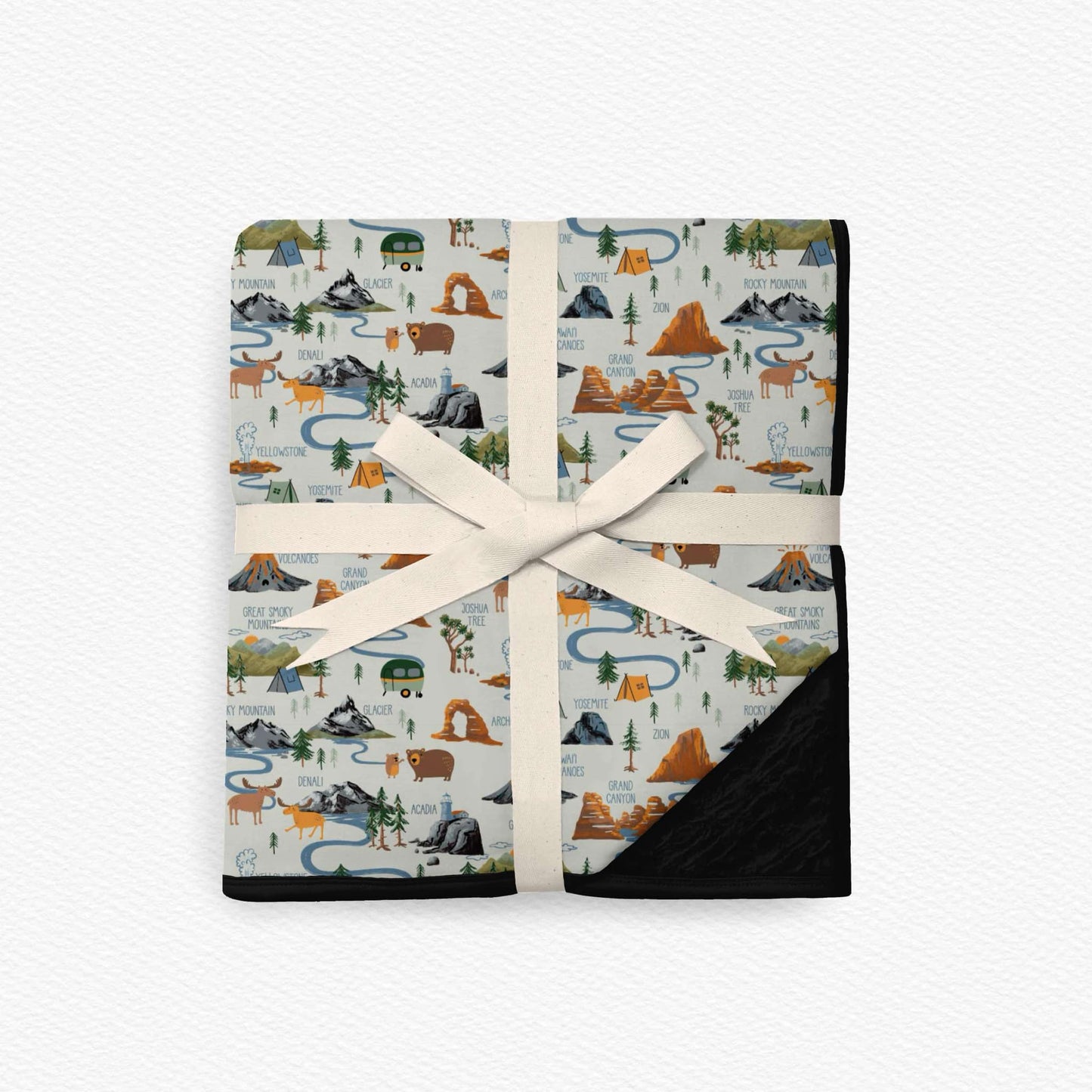 National Parks Double-Layer Bamboo Plush Backed Blanket