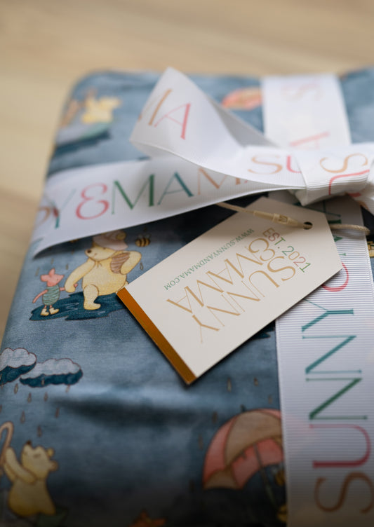 Winnie the Pooh April Showers Double-Layer Bamboo Plush Backed Blanket