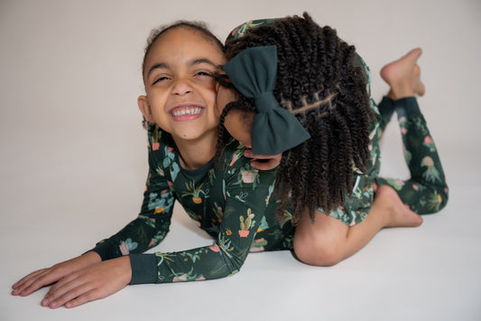 Dark Green Bamboo Luxe Hair Bow