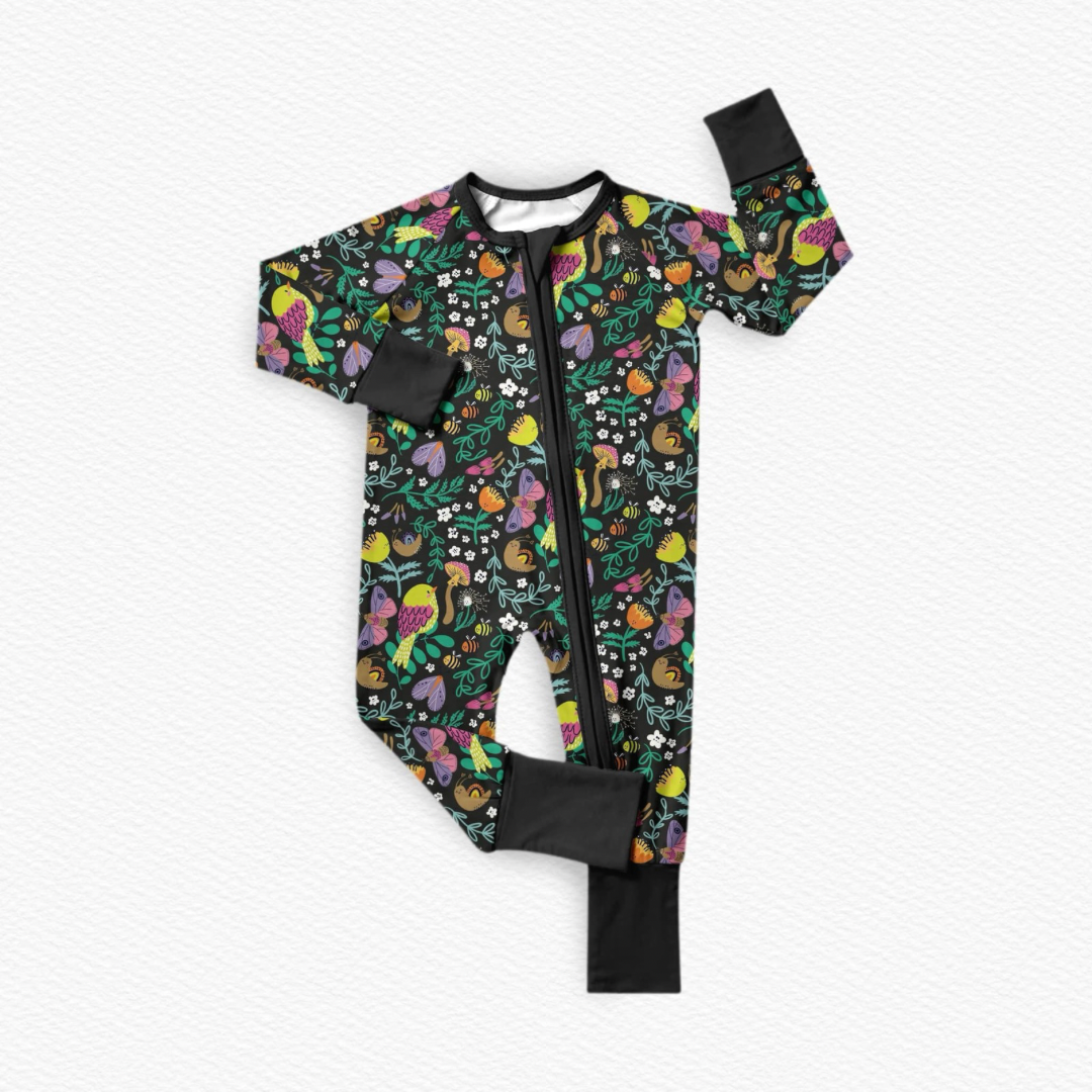 Rylen's Woods Magic Zipper Romper Midnight