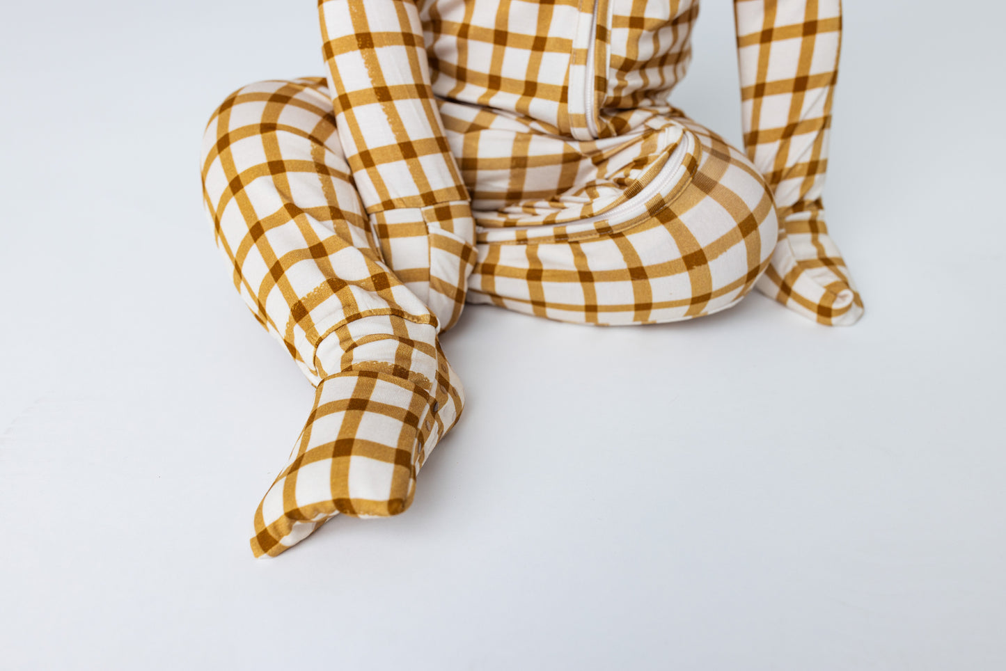 Caramel Gingham Bamboo Romper