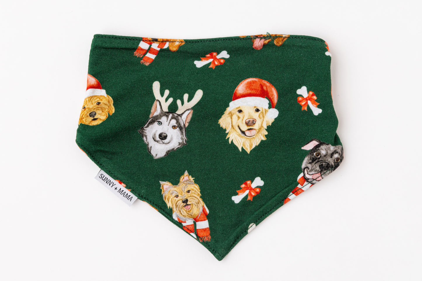 Christmas Puppy Dogs Bamboo Bandana