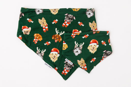 Christmas Puppy Dogs Bamboo Bandana