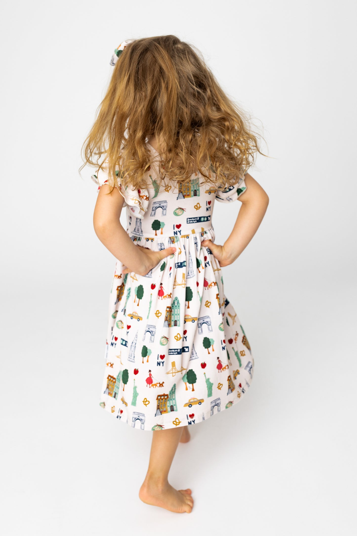 New York City Baby Bamboo Girl's Mid-Length Bamboo Twirl Dress