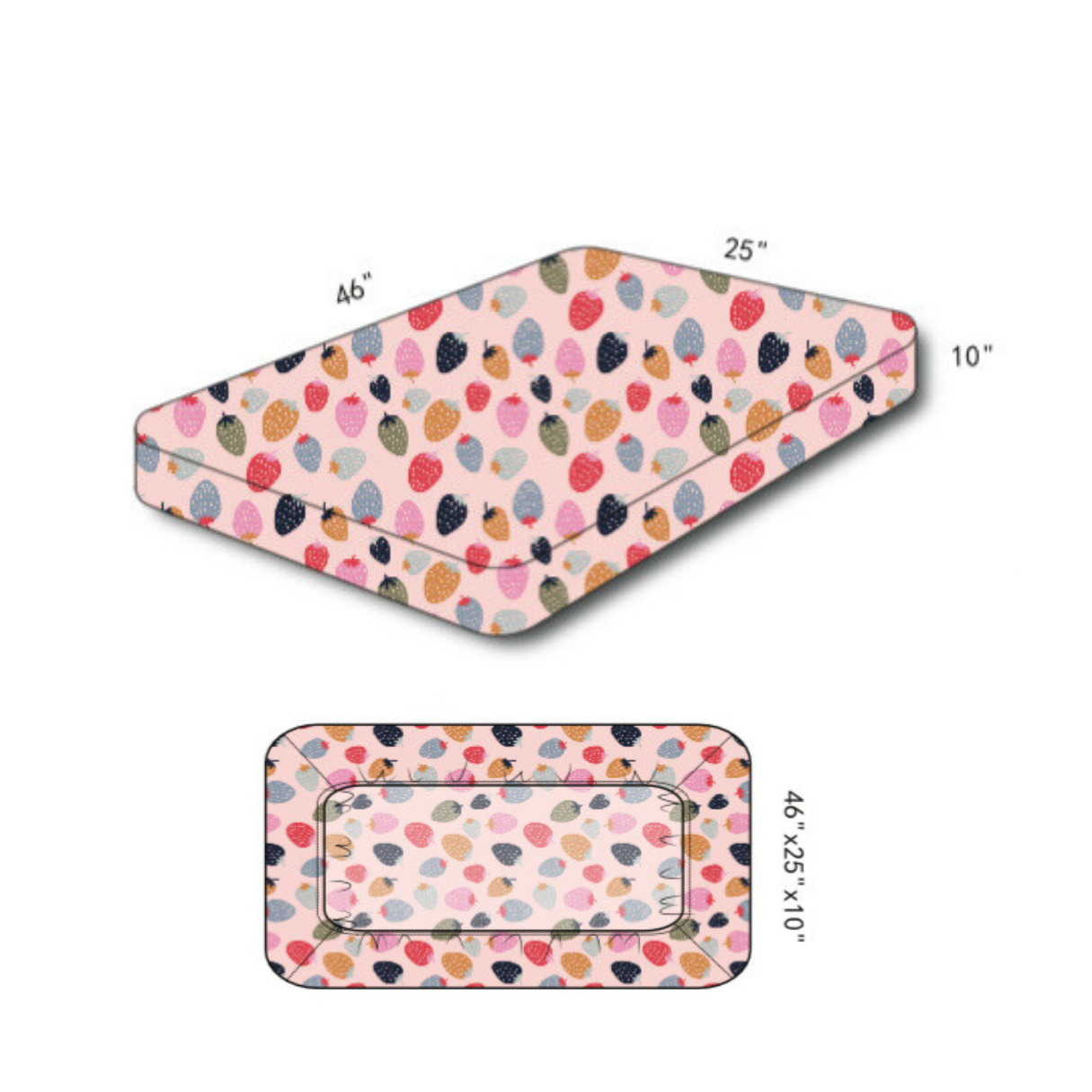 Strawberry Solstice Bamboo Crib Sheet SUNNY MAMA