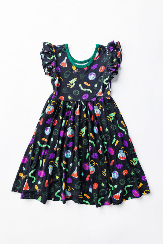 Going Viral Microbiology Mid-Length Bamboo Twirl Dress