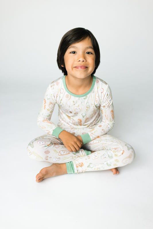 Vegetable Soiree Two-Piece Bamboo Set