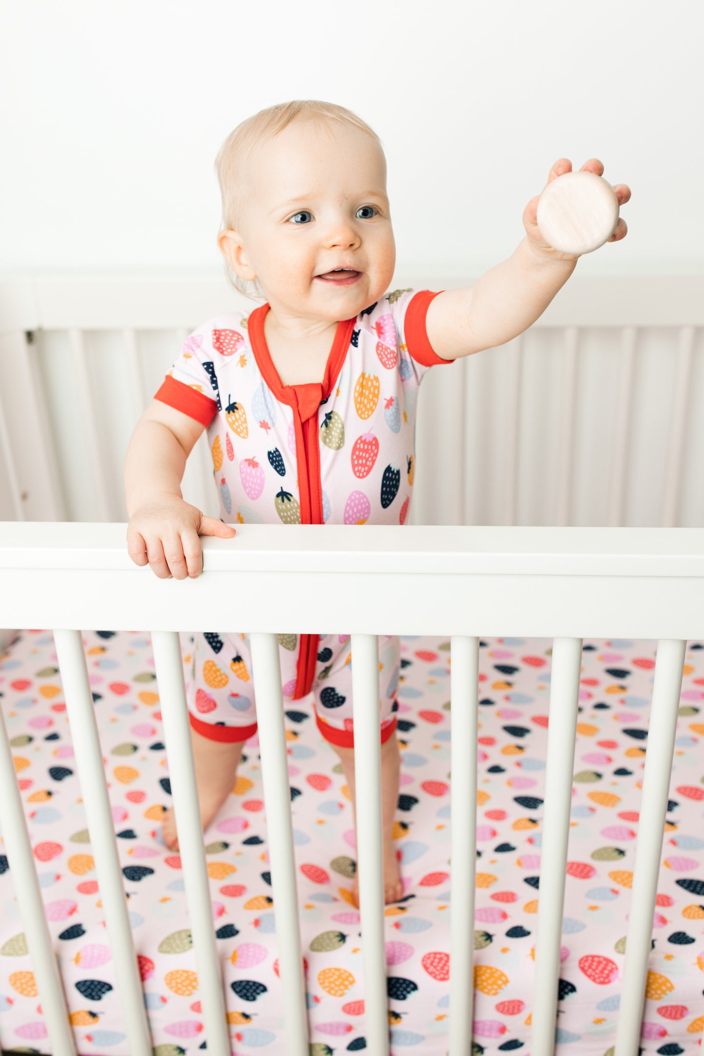 Strawberry Solstice Bamboo Crib Sheet