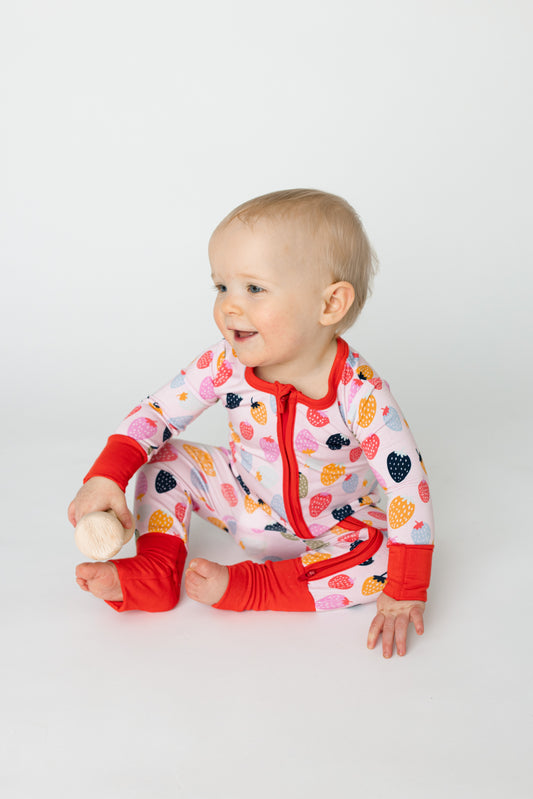 Strawberry Solstice Bamboo Romper