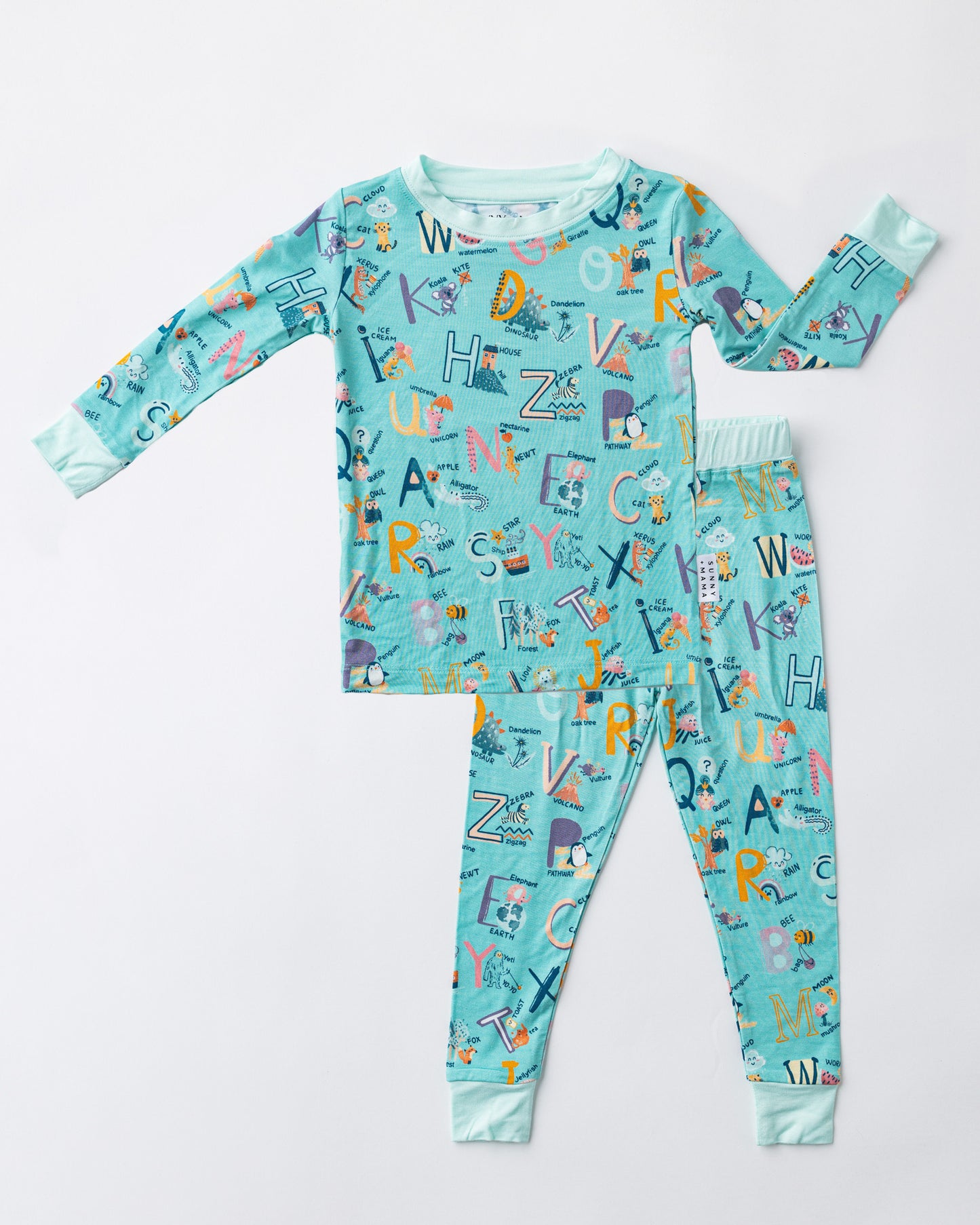 Finlee's Blue Pastel ABC's Two-Piece Pajama Set