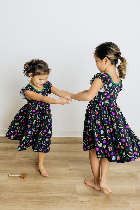 Going Viral Microbiology Mid-Length Bamboo Twirl Dress