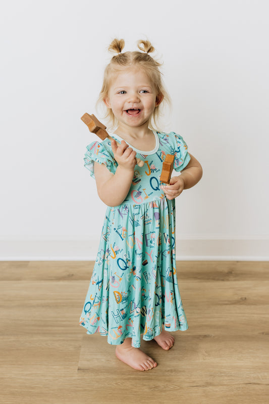 Finlee's Abc's Bamboo Twirl Dress w/ Bodysuit