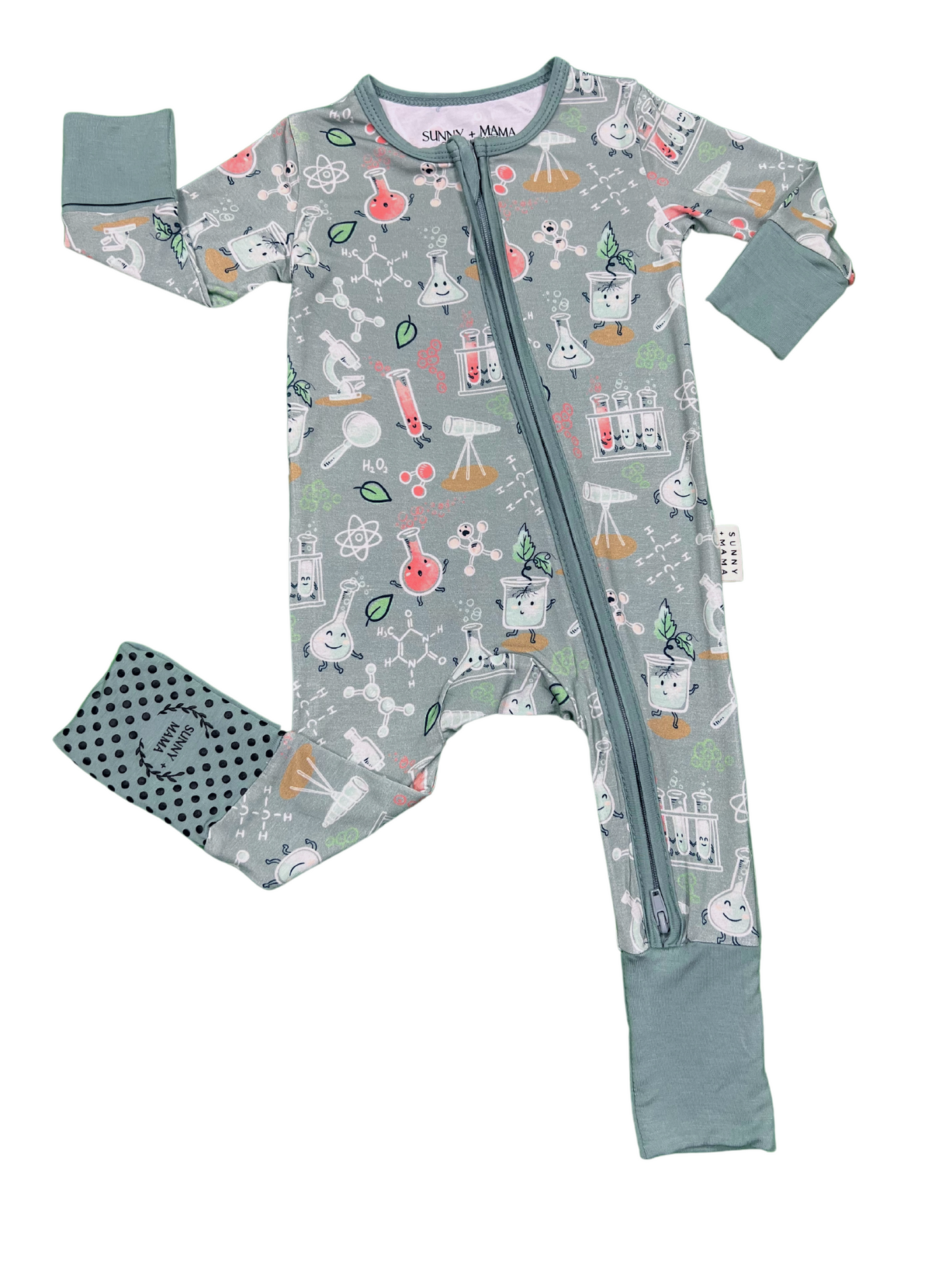 Jackson's Laboratory Zipper Romper Blue