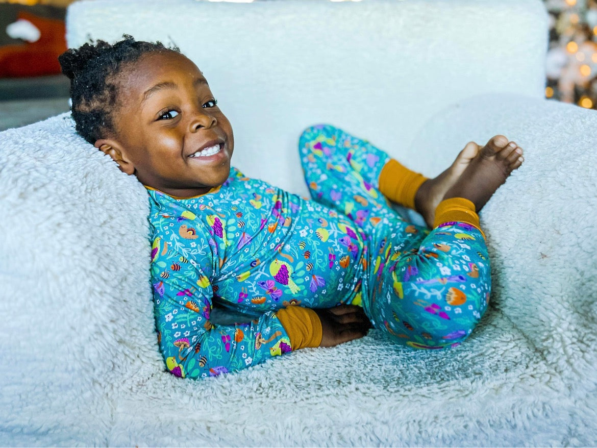 Rylen's Woods Adventure Two-Piece Pajama Set Blue